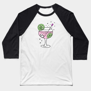 Pink Gin and Ice Cubes Baseball T-Shirt